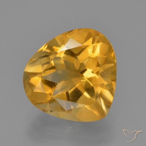 3.51ct Natürlicher Mittelorange Citrin, Birnenform, VVS