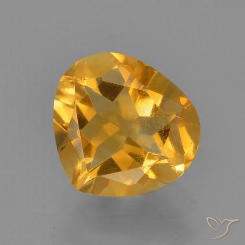1.33ct Natürlicher Orange-Gold Citrin, Birnenform, VVS-VS