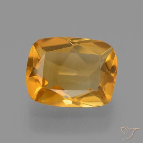 2.27ct Natürlicher Mittelorange Citrin, Kissen, VVS-VS