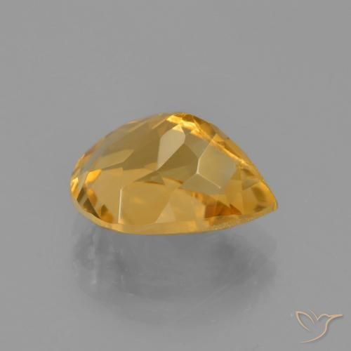 9,17 ctw natürlicher Dunkelgolden Citrin, Birnenform, VVS