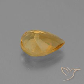 9,17 ctw natürlicher Tiefes Goldorange Citrin, Birnenform, VVS