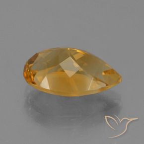 9,17 ctw natürlicher Dunkelorange-Gold Citrin, Birnenform, VVS-VS
