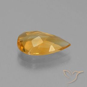 9,17 ctw natürlicher Dunkelorange-Gold Citrin, Birnenform, VVS-VS