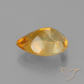 9,17 ctw natürlicher Tiefes Orange-Gold Citrin, Birnenform, VVS-VS
