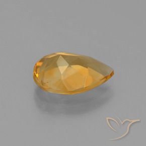 9,17 ctw natürlicher Tiefes Orange-Gold Citrin, Birnenform, VVS-VS