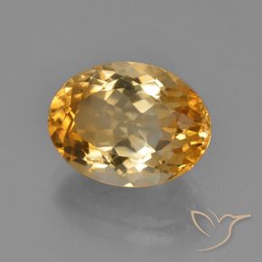 9,17 ctw natürlicher Mittel-Dunkelgold Citrin, Oval, VVS-VS