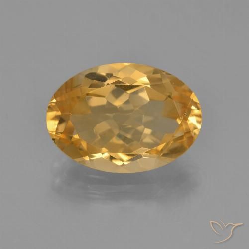 4.11ct Natürlicher Orange-Gold Citrin, Oval, VVS-VS