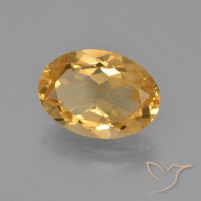 9,17 ctw natürlicher Orange-Gold Citrin, Oval, VVS-VS