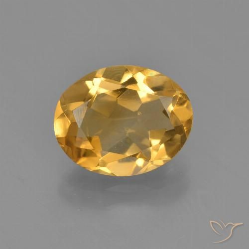 2.12ct Natürlicher Orange-Gold Citrin, Oval, VVS-VS
