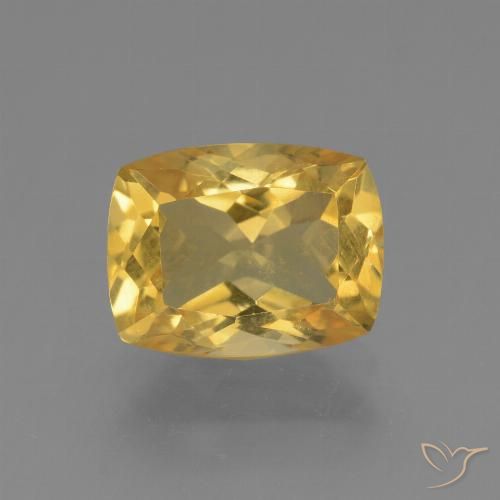 3.72ct Natürlicher Golden Citrin, Kissen, VVS-VS
