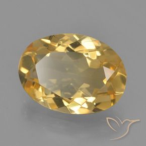 9,17 ctw natürlicher Mittel-Dunkelgold Citrin, Oval, VVS-VS