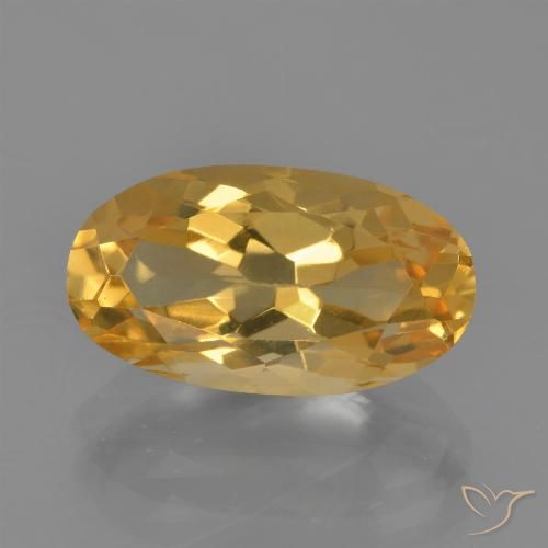 3.42ct Natürlicher Tiefes Goldorange Citrin, Oval, VVS