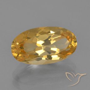 9,17 ctw natürlicher Tiefes Goldorange Citrin, Oval, VVS