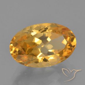 3,86 ctw natürlicher goldener Citrin, Oval Schliff, VVS-VS