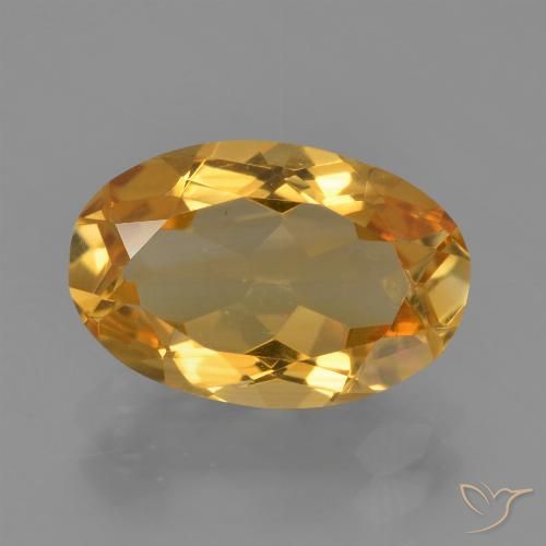 3.06ct Natürlicher Mittel-Dunkelgold Citrin, Oval, VVS-VS