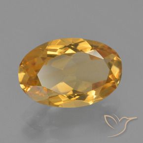 9,17 ctw natürlicher Mittel-Dunkelgold Citrin, Oval, VVS-VS
