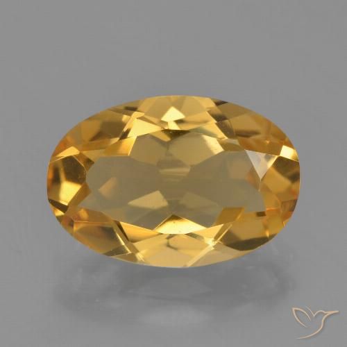 2.75ct Natürlicher Tiefes Goldorange Citrin, Oval, VVS-VS
