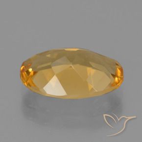 9,17 ctw natürlicher Tiefes Goldorange Citrin, Oval, VVS-VS