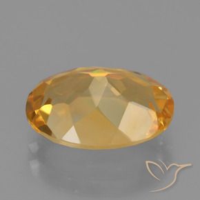 9,17 ctw natürlicher Tiefes Goldorange Citrin, Oval, VVS-VS