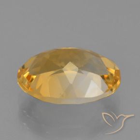 9,17 ctw natürlicher Tiefes Goldorange Citrin, Oval, VVS-VS