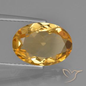 9,17 ctw natürlicher Mittel-Dunkelgold Citrin, Oval, VVS-VS