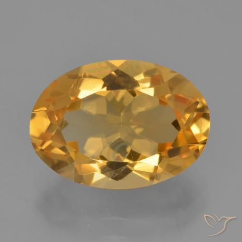 3.75ct Natürlicher Dunkelorange-Gold Citrin, Oval, VS