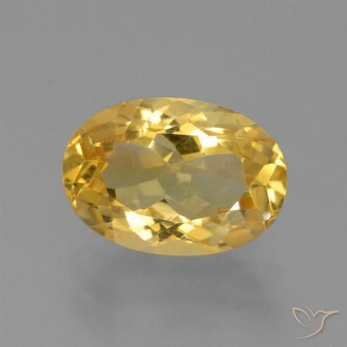 4.56ct Natürlicher Golden Citrin, Oval, VVS-VS