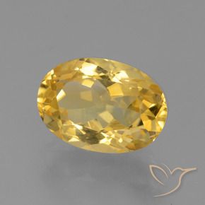 9,17 ctw natürlicher Golden Citrin, Oval, VVS-VS