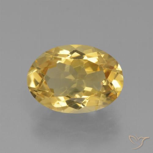 3.88ct Natürlicher Mittelhelles Gold Citrin, Oval, VVS-VS