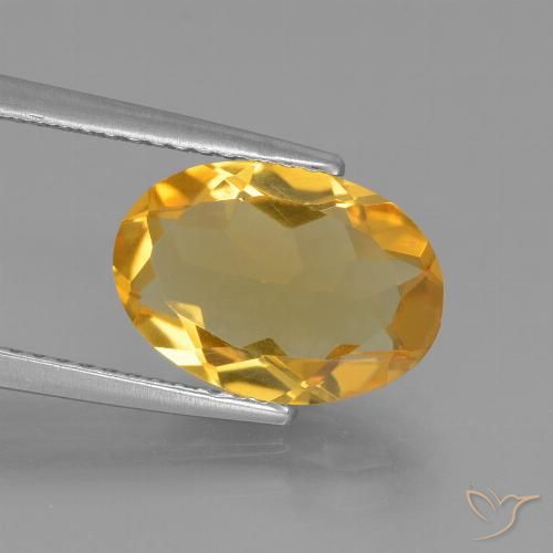 2.61ct Natürlicher Dunkelgolden Citrin, Oval, VVS-VS