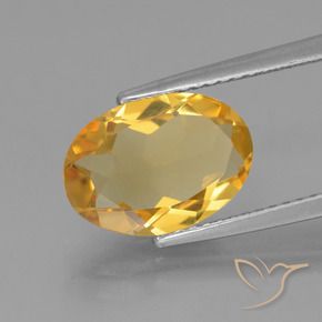 9,17 ctw natürlicher Dunkelgolden Citrin, Oval, VVS-VS
