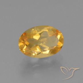 9,17 ctw natürlicher Tiefes Goldorange Citrin, Oval, VS