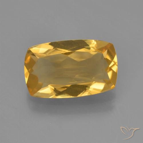 2.30ct Natürlicher Mittel-Dunkelgold Citrin, Kissen, VVS-VS