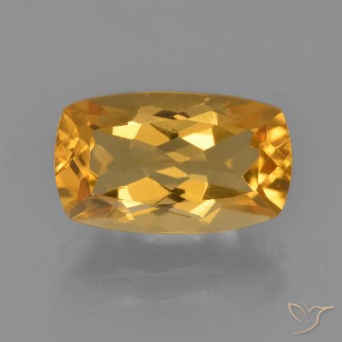 3.28ct Natürlicher Tiefes Orange-Gold Citrin, Kissen, VVS-VS