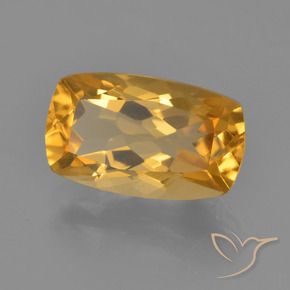9,17 ctw natürlicher Tiefes Orange-Gold Citrin, Kissen, VVS-VS