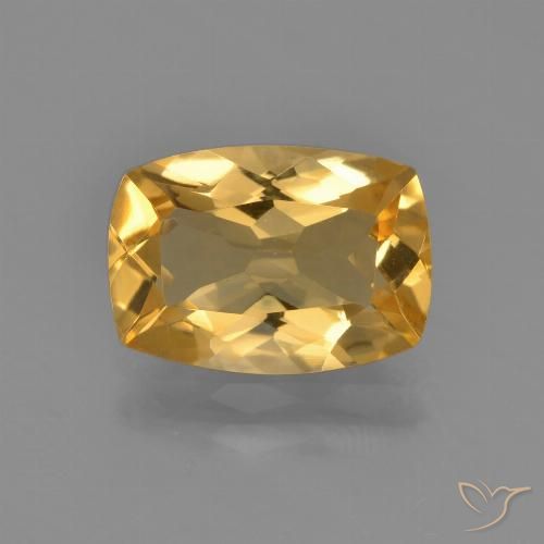 2.44ct Natürlicher Mittel-Dunkelgold Citrin, Kissen, VVS-VS
