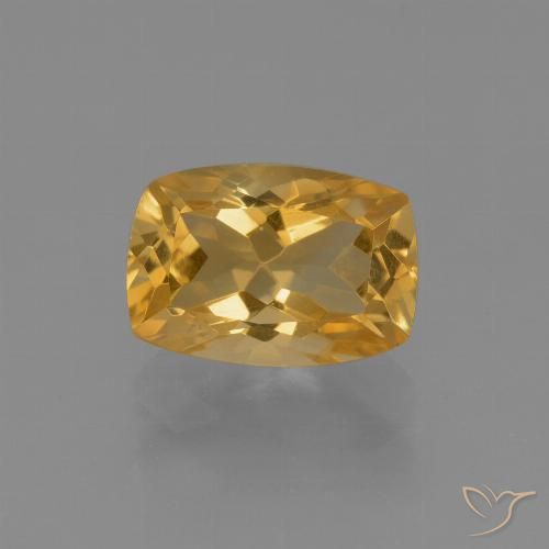 2.84ct Natürlicher Mittel-Dunkelgold Citrin, Kissen, VVS-VS