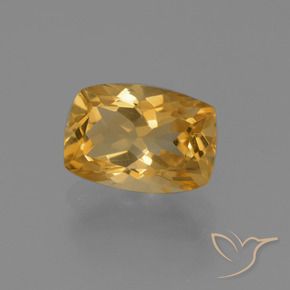 9,17 ctw natürlicher Mittel-Dunkelgold Citrin, Kissen, VVS-VS