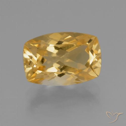 4.12ct Natürlicher Tiefes Goldorange Citrin, Kissen, VVS-VS