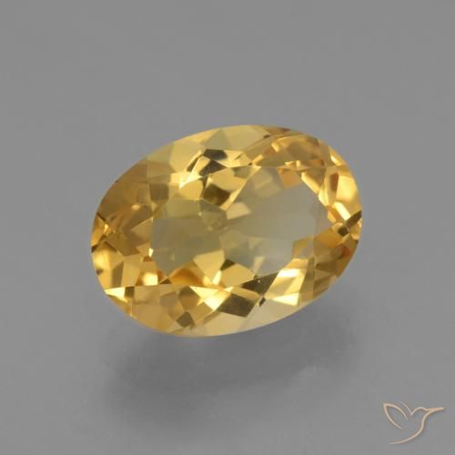 9,17 ctw natürlicher Mittel-Dunkelgold Citrin, Oval, VVS-VS