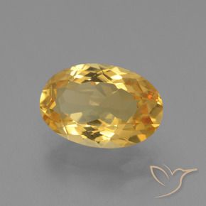 9,17 ctw natürlicher Mittel-Dunkelgold Citrin, Oval, VVS-VS