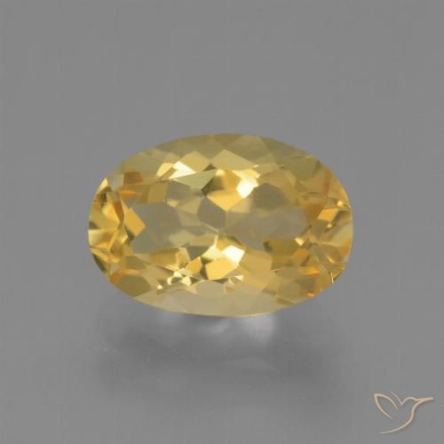 3.22ct Natürlicher Mittelgold Citrin, Oval, VVS-VS