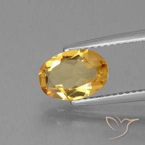 9,17 ctw natürlicher Mittel-Dunkelgold Citrin, Oval, VVS-VS