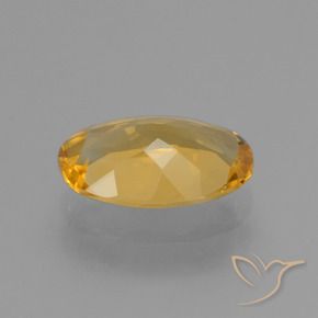 9,17 ctw natürlicher Tiefes Goldorange Citrin, Oval, VVS-VS