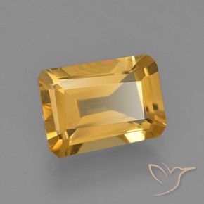 9,17 ctw natürlicher Mittel-Dunkelgold Citrin, Oktagonschliff, VVS-VS
