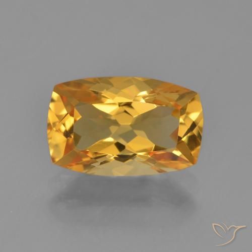 2.55ct Natürlicher Tiefes Orange-Gold Citrin, Kissen, VVS-VS