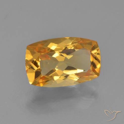9,17 ctw natürlicher Tiefes Orange-Gold Citrin, Kissen, VVS-VS