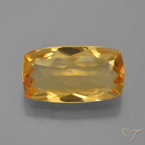 2.53ct Natürlicher Dunkelorange-Gold Citrin, Kissen, VVS-VS
