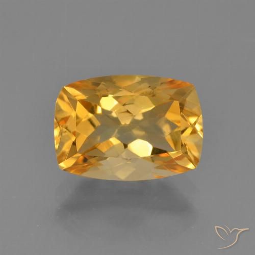 2.65ct Natürlicher Dunkelorange-Gold Citrin, Kissen, VVS-VS