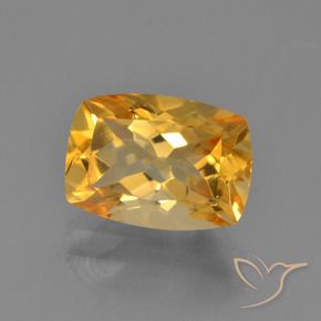 9,17 ctw natürlicher Dunkelorange-Gold Citrin, Kissen, VVS-VS